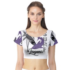 Surf - Laguna Short Sleeve Crop Top (tight Fit) by Valentinaart