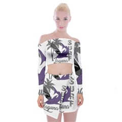 Surf - Laguna Off Shoulder Top With Skirt Set by Valentinaart