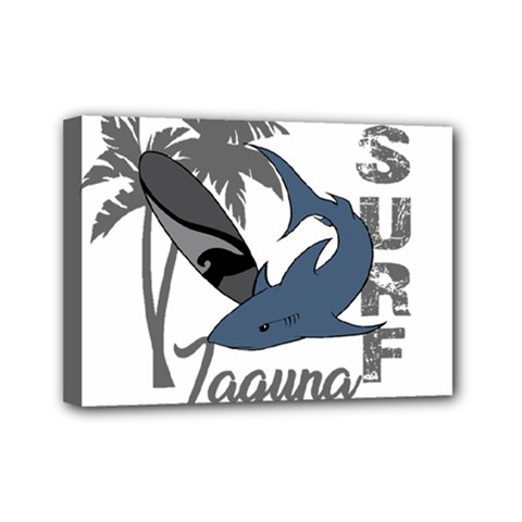 Surf - Laguna Mini Canvas 7  X 5  by Valentinaart