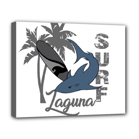 Surf - Laguna Deluxe Canvas 20  X 16   by Valentinaart