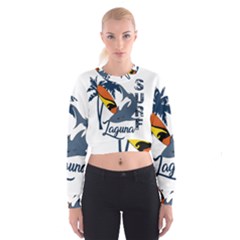 Surf - Laguna Cropped Sweatshirt by Valentinaart