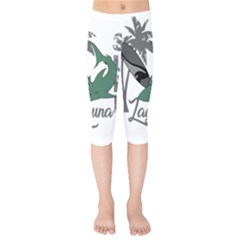 Surf - Laguna Kids  Capri Leggings  by Valentinaart