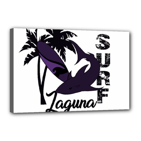 Surf - Laguna Canvas 18  X 12  by Valentinaart