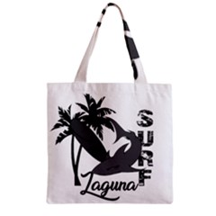 Surf - Laguna Zipper Grocery Tote Bag by Valentinaart