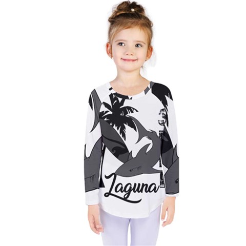 Surf - Laguna Kids  Long Sleeve Tee by Valentinaart