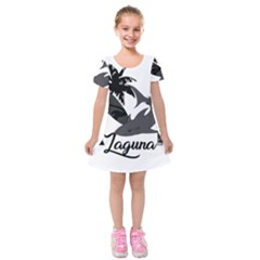 Surf - Laguna Kids  Short Sleeve Velvet Dress by Valentinaart