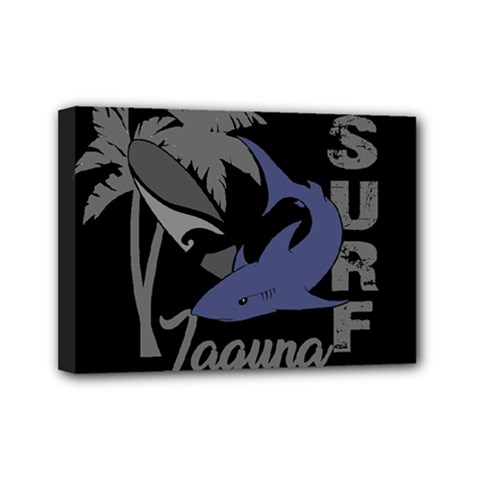 Surf - Laguna Mini Canvas 7  X 5  by Valentinaart