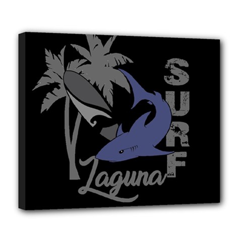 Surf - Laguna Deluxe Canvas 24  X 20   by Valentinaart