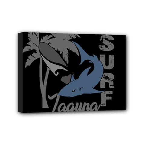 Surf - Laguna Mini Canvas 7  X 5  by Valentinaart