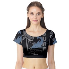 Surf - Laguna Short Sleeve Crop Top (tight Fit) by Valentinaart