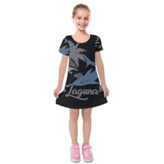 Surf - Laguna Kids  Short Sleeve Velvet Dress by Valentinaart