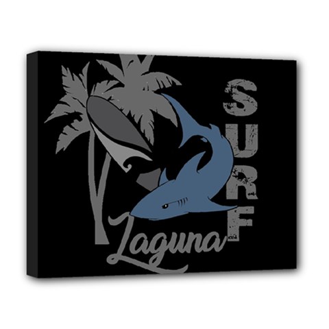 Surf - Laguna Deluxe Canvas 20  X 16   by Valentinaart