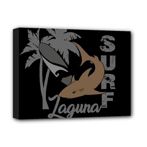 Surf - Laguna Deluxe Canvas 16  X 12   by Valentinaart