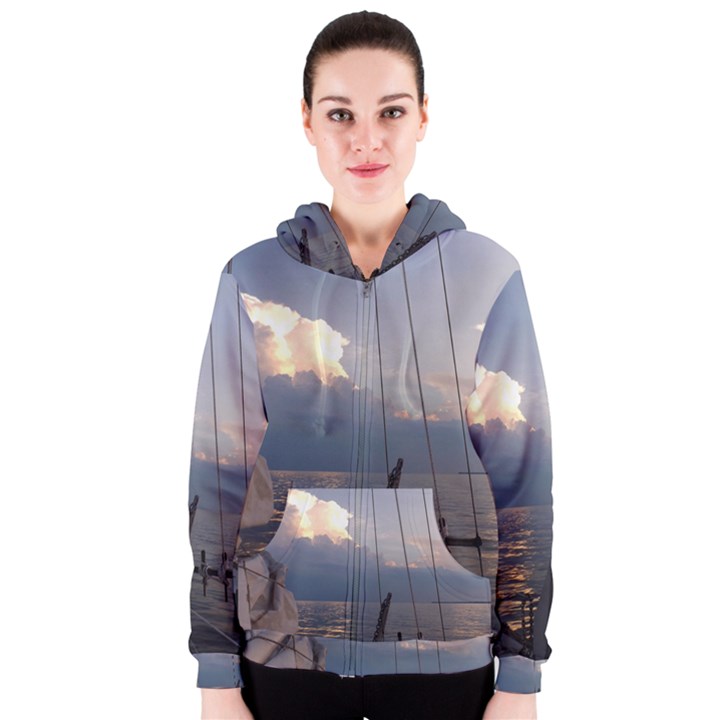 Sailing Into The Storm Women s Zipper Hoodie