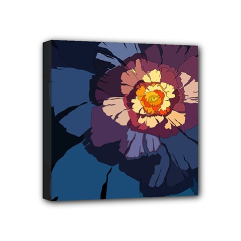 Flower Mini Canvas 4  X 4  by oddzodd