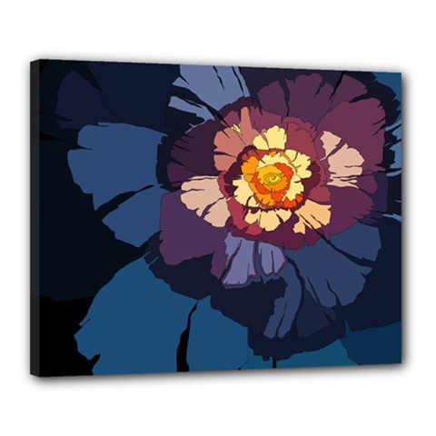 Flower Canvas 20  X 16  by oddzodd