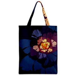 Flower Zipper Classic Tote Bag by oddzodd