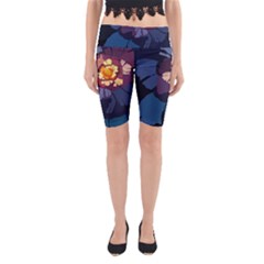 Flower Yoga Cropped Leggings by oddzodd