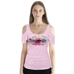 Ponyranch Butterfly Sleeve Cutout Tee 