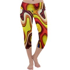 Colorful 3d Shapes                      Capri Yoga Leggings