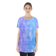 Blue purple watercolors                         Skirt Hem Sports Top