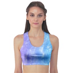 Blue purple watercolors               Women s Sports Bra