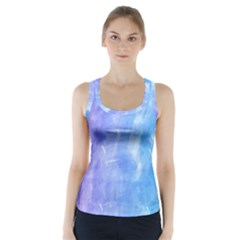 Blue purple watercolors                      Racer Back Sports Top