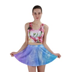 Blue purple watercolors                     Mini Skirt