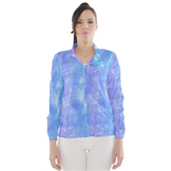 Blue purple watercolors                     Wind Breaker (Women)