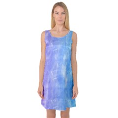 Blue purple watercolors                     Sleeveless Satin Nightdress