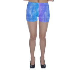 Blue purple watercolors                     Skinny Shorts