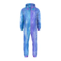 Blue purple watercolors                   Hooded Jumpsuit (Kids)