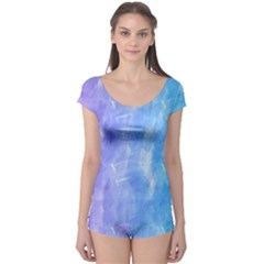 Blue purple watercolors                   Boyleg Leotard (Ladies)