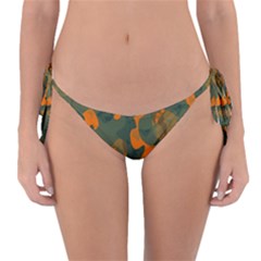 Green And Orange Camo  Reversible Bikini Bottom