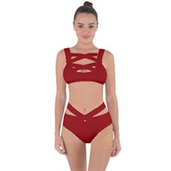 Darkred Bandaged Up Bikini Set  by UnicornFashion