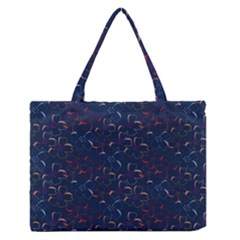 colorful floral patterns Medium Zipper Tote Bag