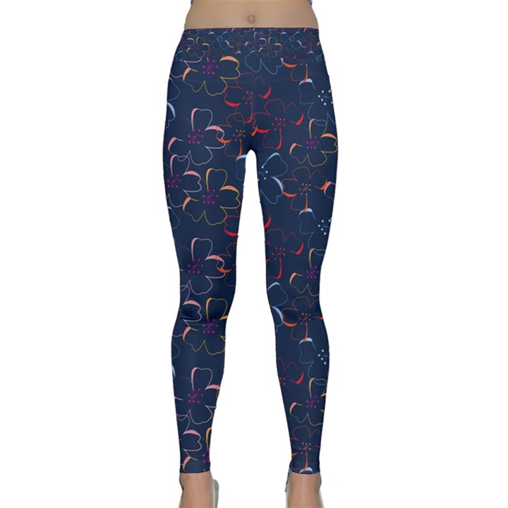 colorful floral patterns Classic Yoga Leggings