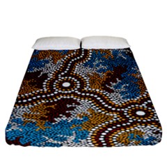 Aboriginal Art – Wetland Dreaming Fitted Sheet (california King Size)