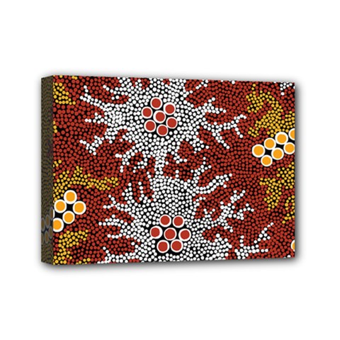 Aboriginal Art – Riverside Dreaming Mini Canvas 7  X 5  by hogartharts