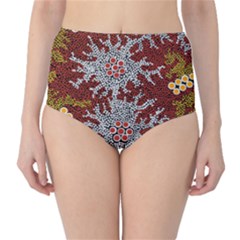 Aboriginal Art – Riverside Dreaming High-waist Bikini Bottoms