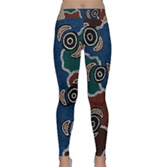 Aboriginal Art - Riverside Dreaming Classic Yoga Leggings by hogartharts