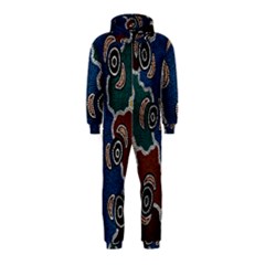 Aboriginal Art - Riverside Dreaming Hooded Jumpsuit (kids)