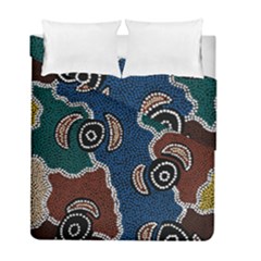 Aboriginal Art - Riverside Dreaming Duvet Cover Double Side (full/ Double Size)