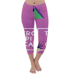 Behance Feelings Beauty Polka Dots Leaf Triangle Tropical Pink Capri Winter Leggings  by Mariart