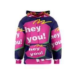 Behance Feelings Beauty Hey You Leaf Polka Dots Pink Blue Kids  Zipper Hoodie by Mariart