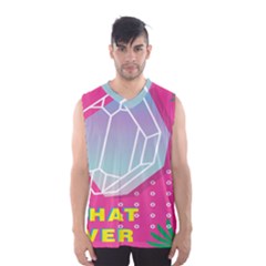 Behance Feelings Beauty Polka Dots What Ever Leaf Diamon Pink Men s Basketball Tank Top