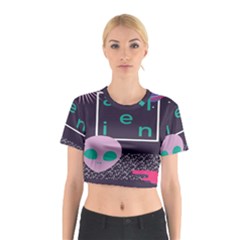 Behance Feelings Beauty Space Alien Star Galaxy Cotton Crop Top