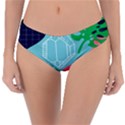 Behance Feelings Beauty Waves Blue Yellow Pink Green Leaf Reversible Classic Bikini Bottoms View3