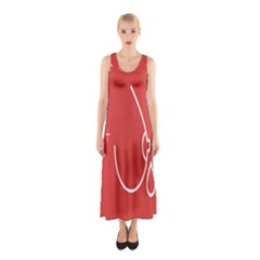 Caffeine And Breastfeeding Coffee Nursing Red Sign Sleeveless Maxi Dress by Mariart