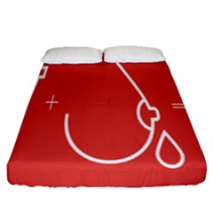 Caffeine And Breastfeeding Coffee Nursing Red Sign Fitted Sheet (queen Size) by Mariart